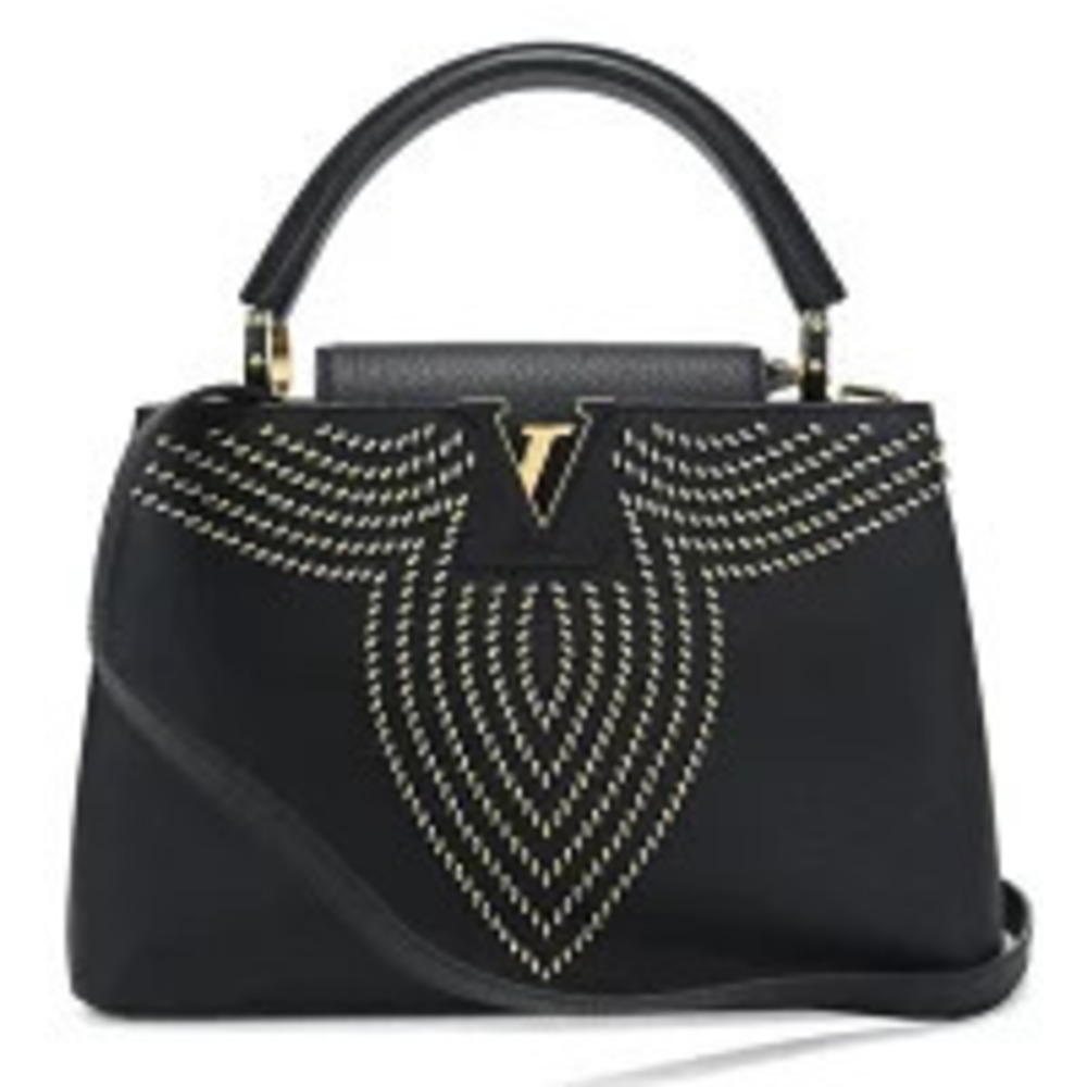 Louis Vuitton Handbag Taurillon Capucines Leather Black